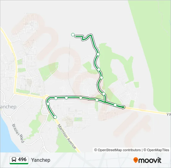 496 Bus Line Map