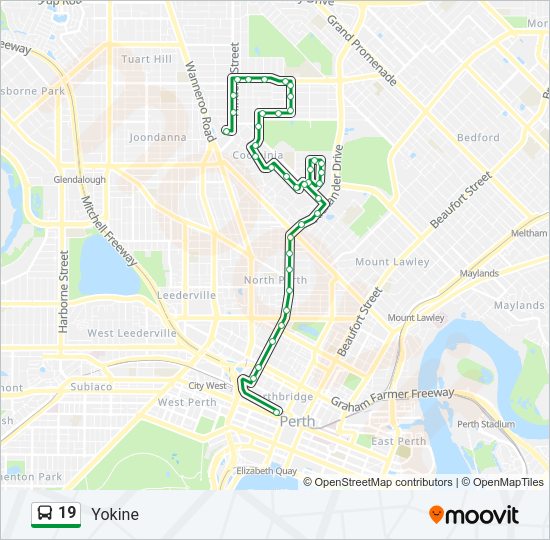 19 Bus Line Map