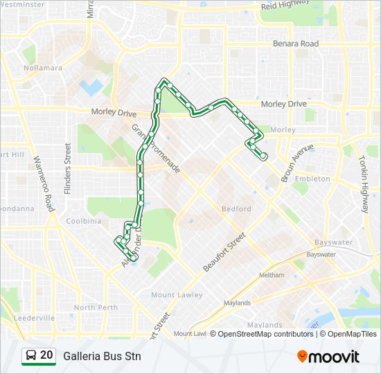 20 bus Line Map