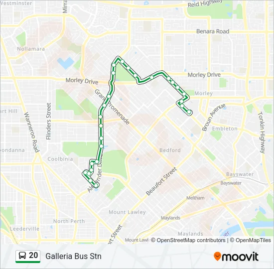20 Bus Line Map