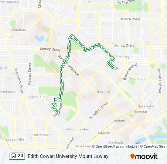20 Bus Line Map
