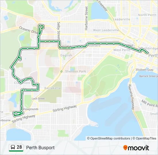 28 Bus Line Map