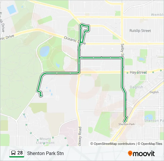 28 Bus Line Map