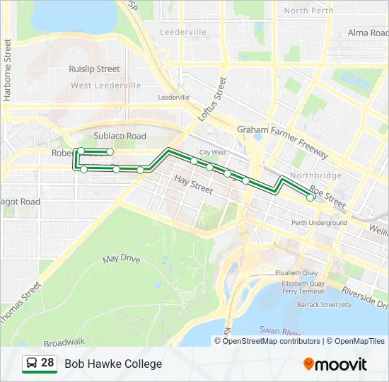 28 Bus Line Map
