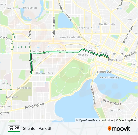 28 Bus Line Map