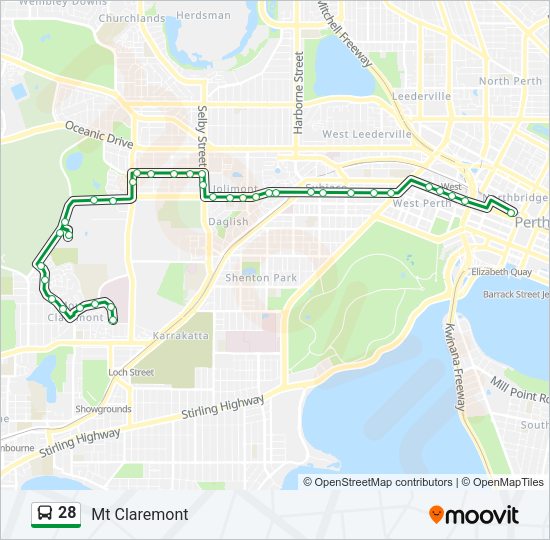 28 Bus Line Map