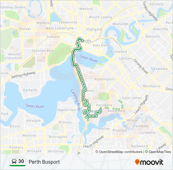 30 Bus Line Map
