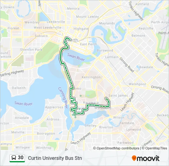 30 Bus Line Map