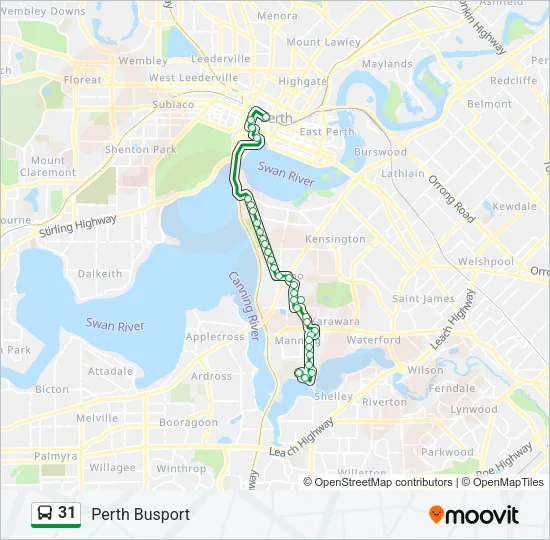 31 Bus Line Map