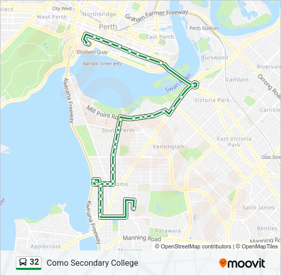 32 Bus Line Map