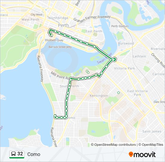 32 Bus Line Map