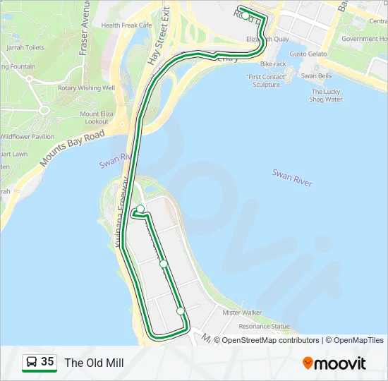 35 Bus Line Map