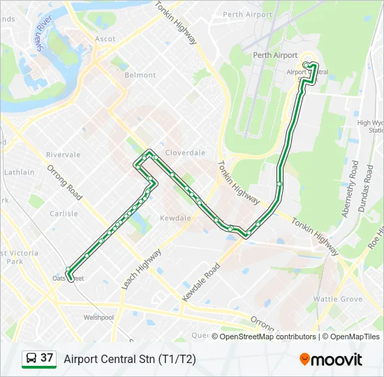 37 Bus Line Map