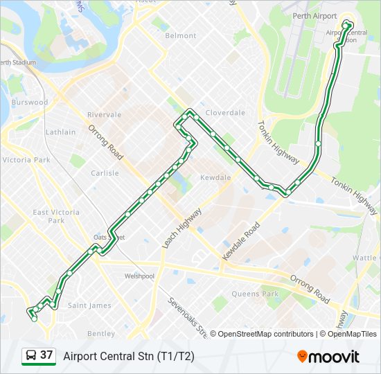 37 bus Line Map