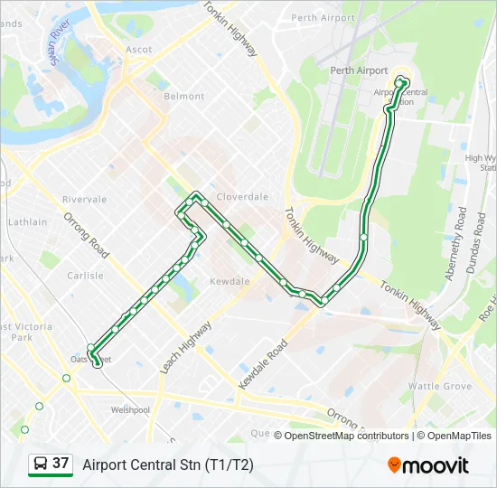 37 Bus Line Map