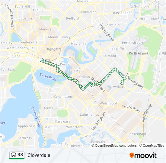 38 Bus Line Map