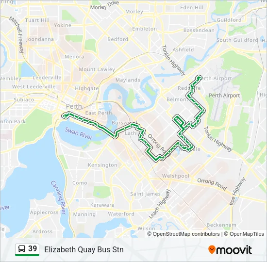 39 Bus Line Map