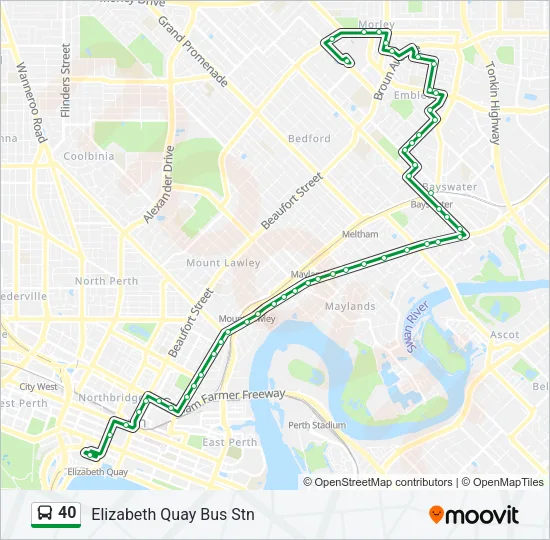 40 Bus Line Map