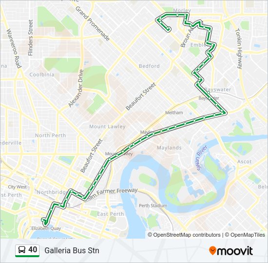 40 Bus Line Map