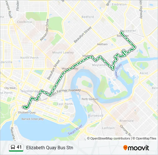 41 Bus Line Map