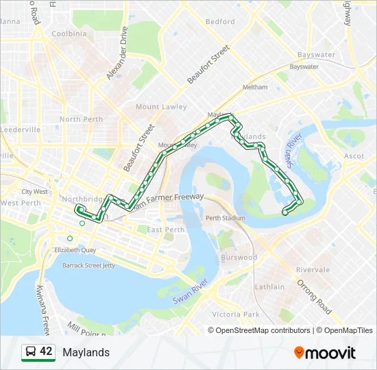 42 Bus Line Map
