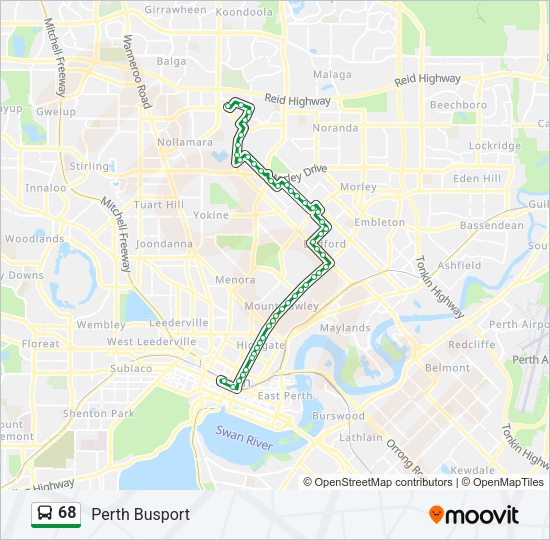 68 Bus Line Map