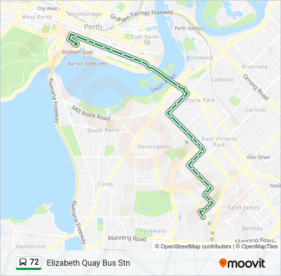 72 Bus Line Map