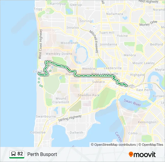 82 Bus Line Map
