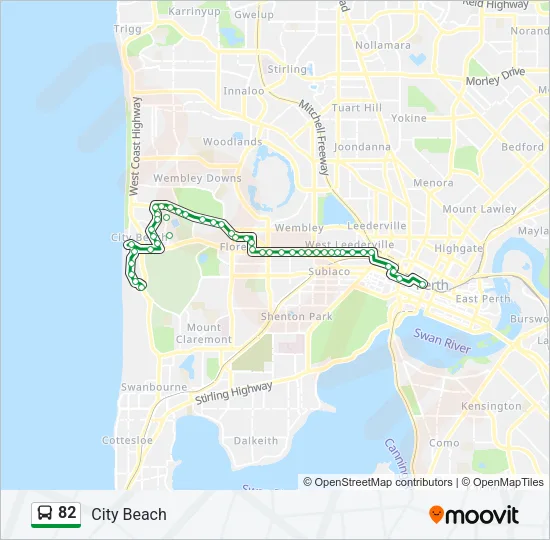 82 Bus Line Map
