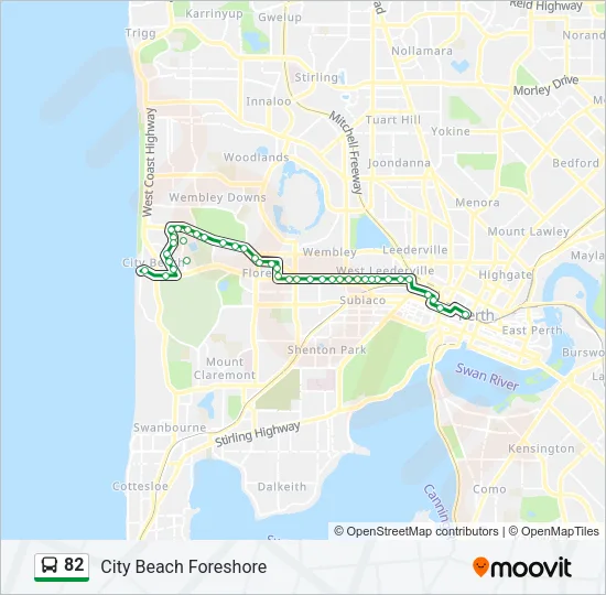 82 Bus Line Map