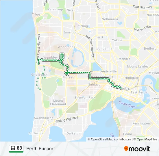 83 Bus Line Map