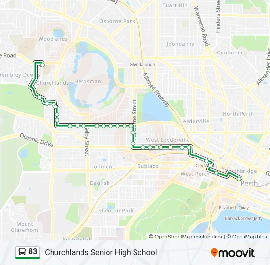 83 Bus Line Map
