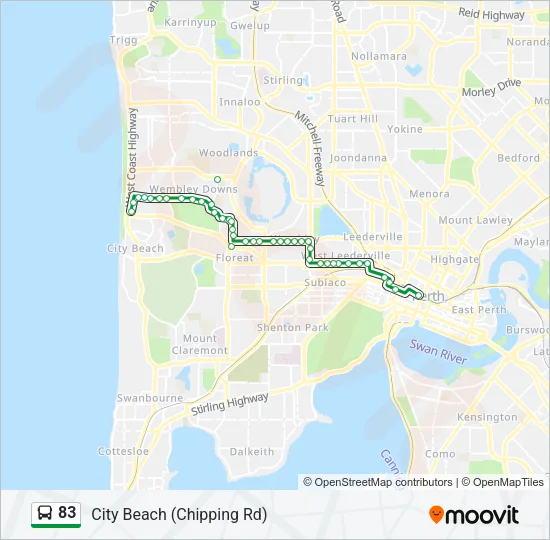 83 Bus Line Map