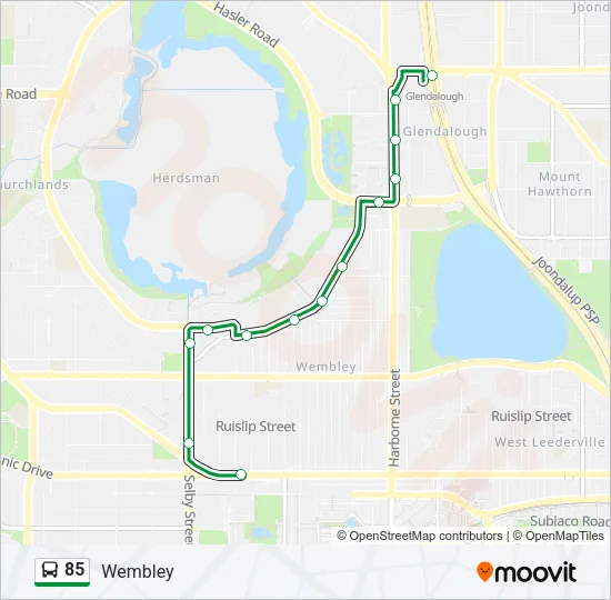 85 Bus Line Map