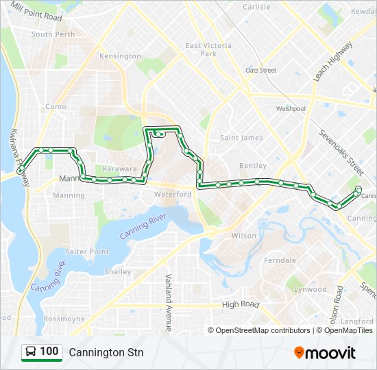 100 Bus Line Map