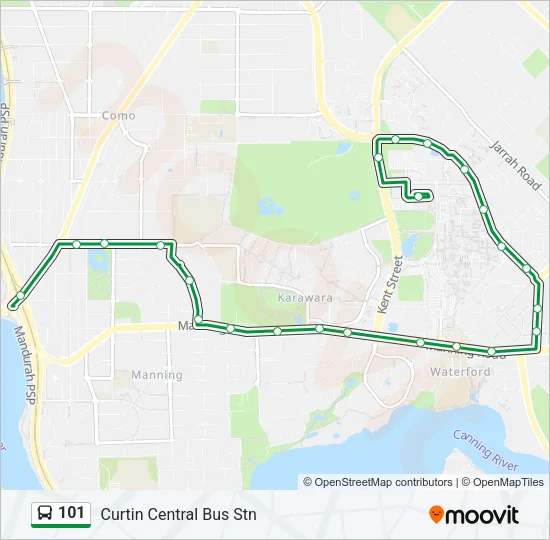 101 Bus Line Map