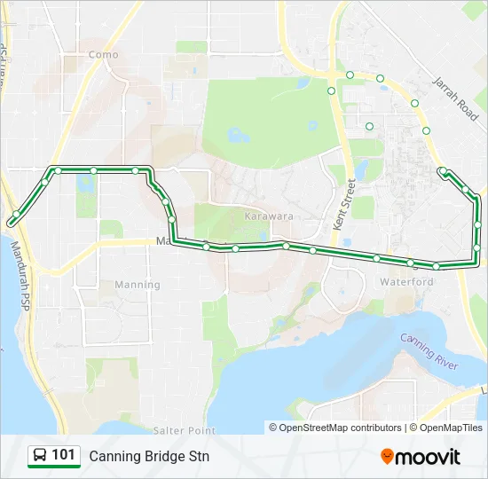 101 Bus Line Map
