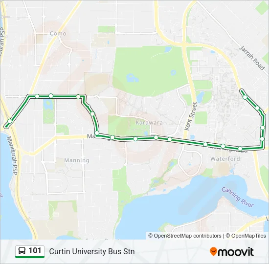 101 Bus Line Map