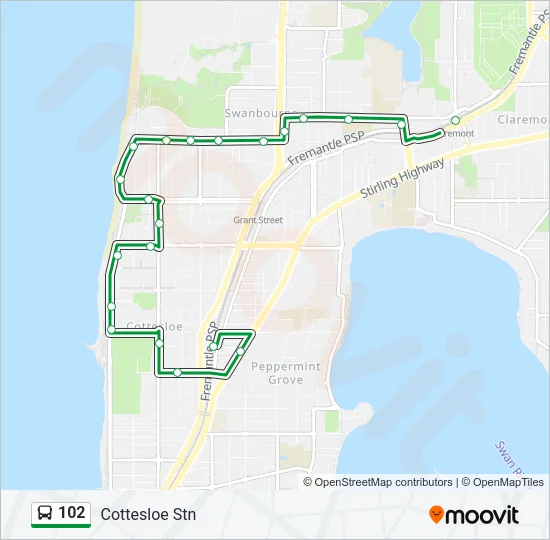 102 Bus Line Map