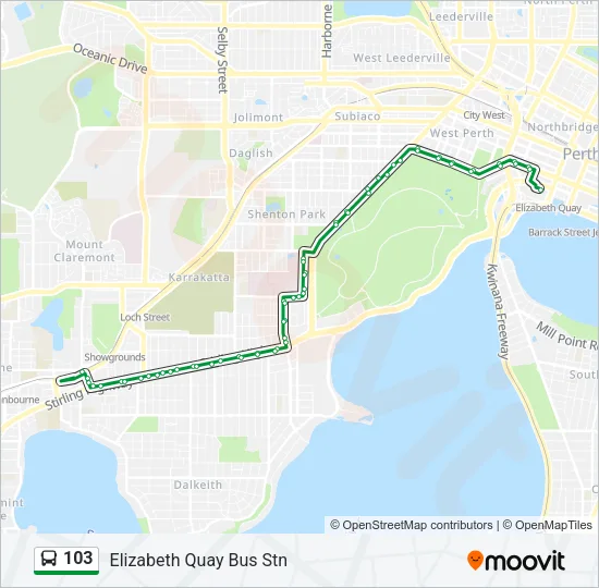 103 Bus Line Map
