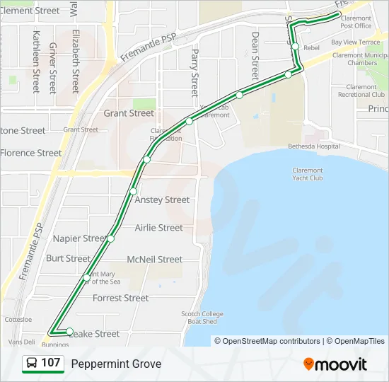 107 Bus Line Map