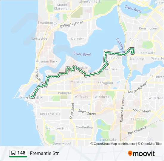 148 Bus Line Map