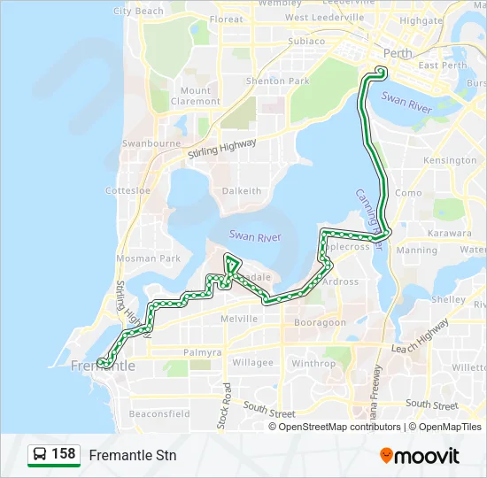 158 Bus Line Map