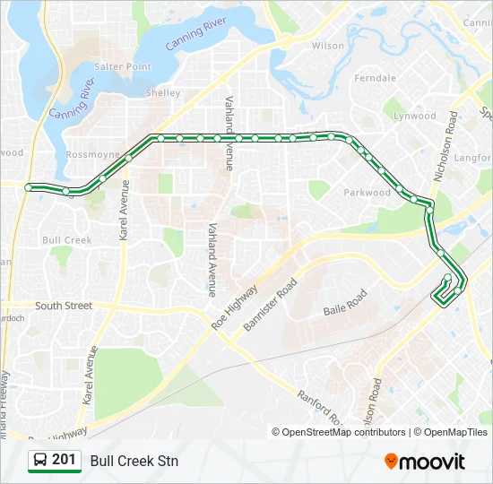 201 Bus Line Map