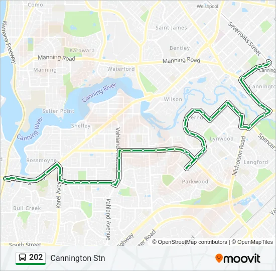 202 Bus Line Map