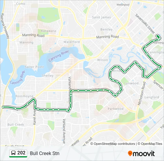 Mapa de 202 de autobús
