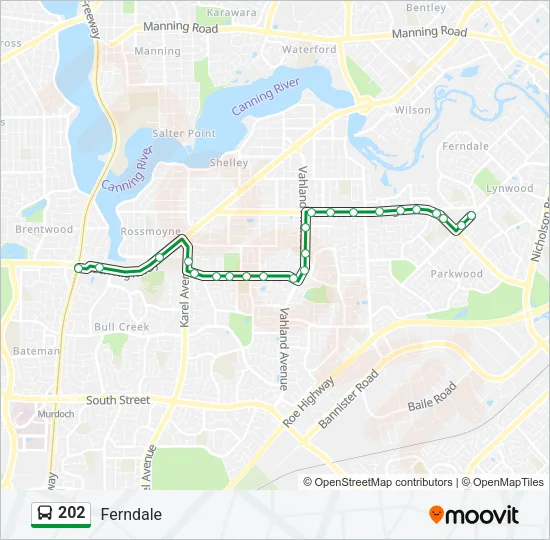 202 Bus Line Map
