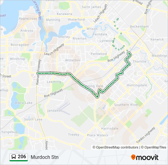 206 Bus Line Map