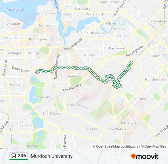 206 Bus Line Map