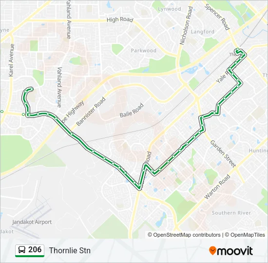 206 Bus Line Map